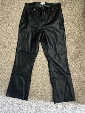 pistola Black Faux Leather Pant